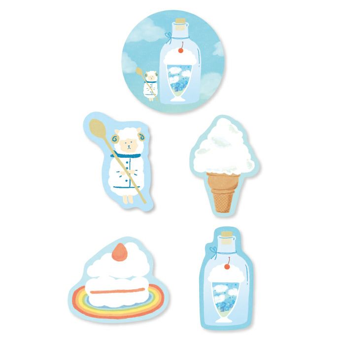 Sora Cafe - Afternoon Washi Flake Stickers