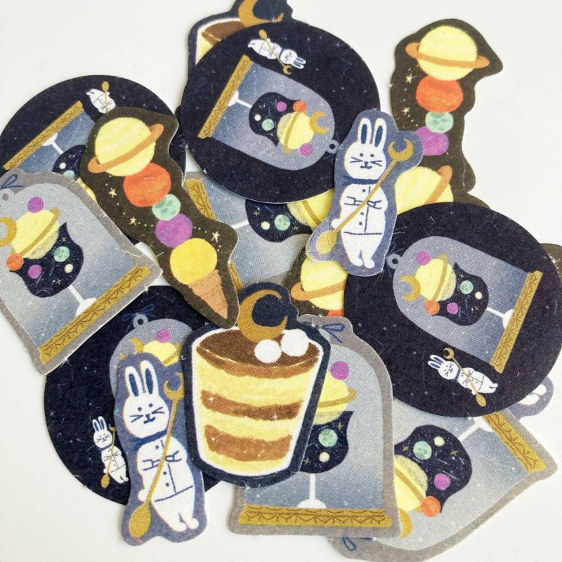 Sora Cafe - Midnight Washi Flake Stickers
