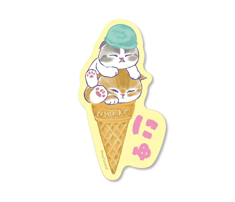 Mofusand - Ice Cream Smart Phone Sticker (A)