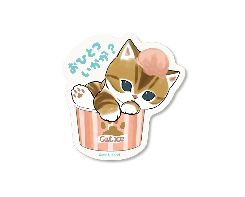 Mofusand - Ice Cream Smart Phone Sticker (C)