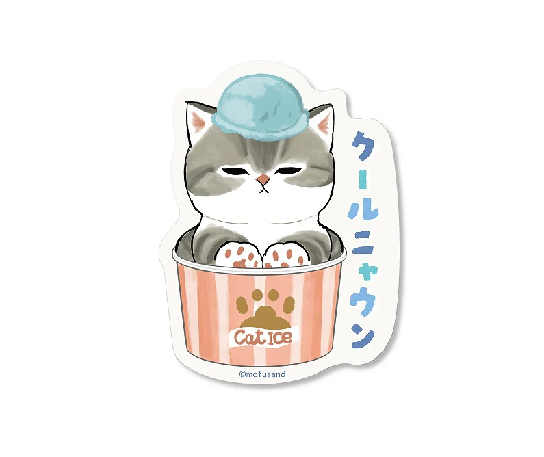 Mofusand - Ice Cream Smart Phone Sticker (G)