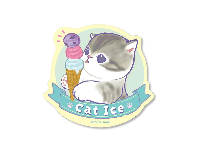Mofusand - Ice Cream Smart Phone Sticker (E)
