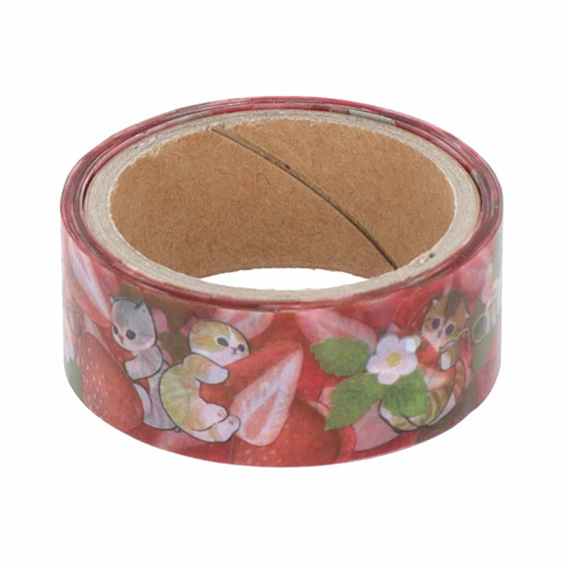 Mofusand - Strawberry Washi Tape