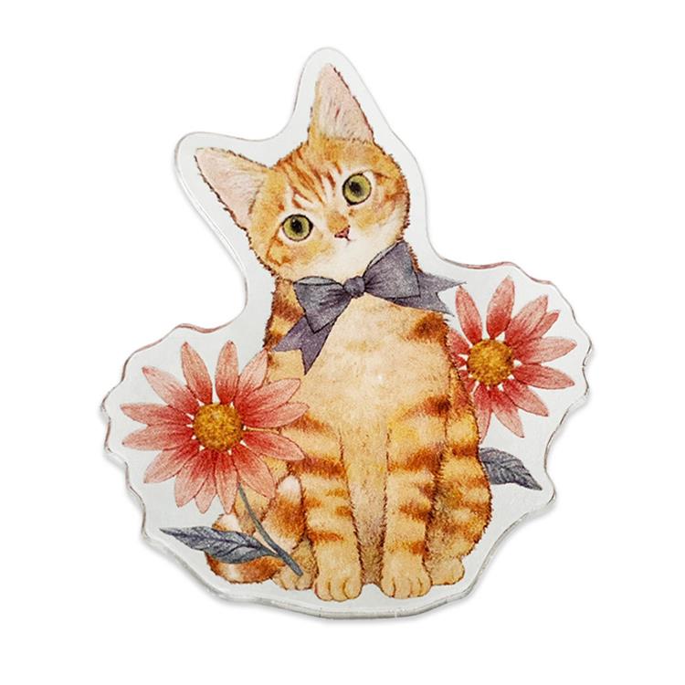 Miki Takei - Ginger Cat Acrylic Clip
