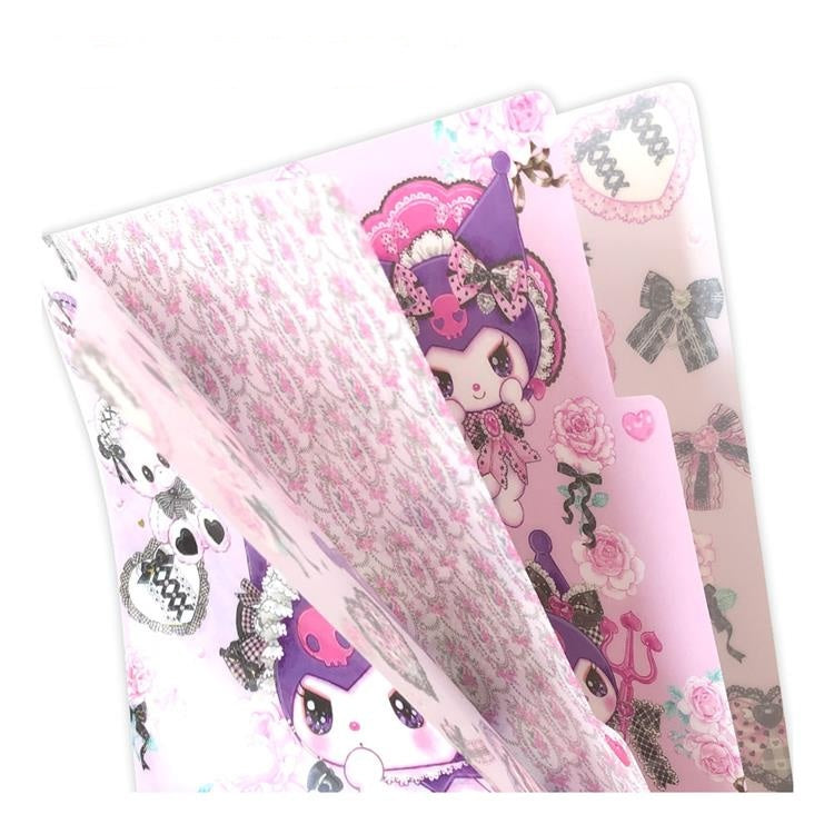 Sanrio x Amenomori Fumika - Kuromi A5 3 Pocket File Folder