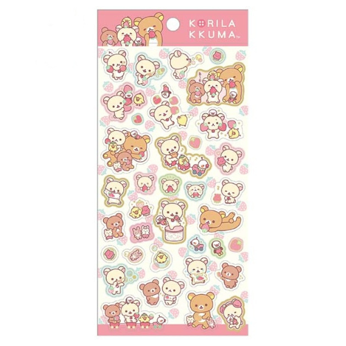 Rilakkuma - Strawberry Stickers (B)