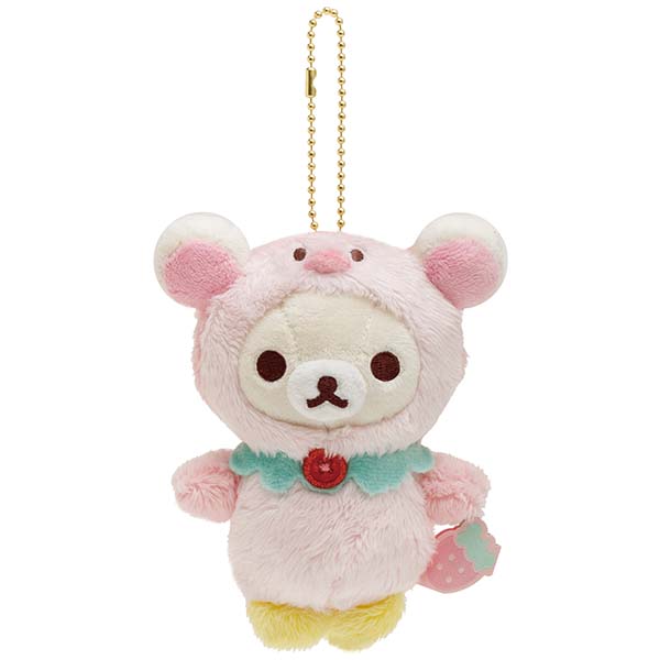 Rilakkuma - Strawberry Korilakkuma Keychain Plushie – New Wonder