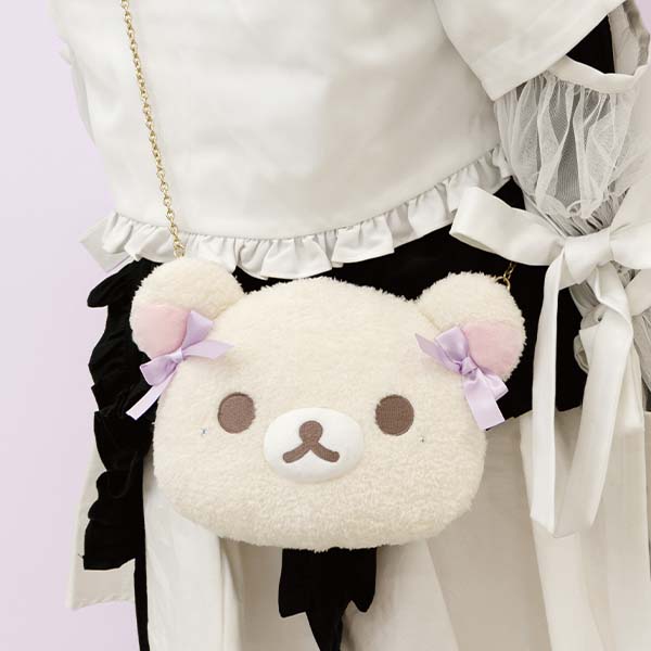 Rilakkuma - Curly Cotton Candy in the Sky Korilakkuma Plush Shoulder Pouch