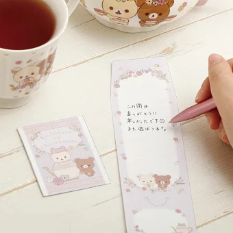 Rilakkuma - Flower Tea Time Tea Bag Memo