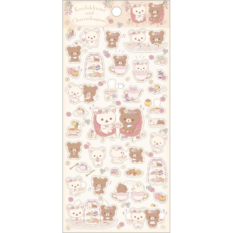 Rilakkuma - Flower Tea Time Tea Cream Stickers