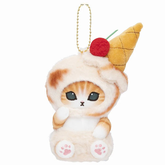 Mofusand - Caramel Ice Cream Keychain Plushie