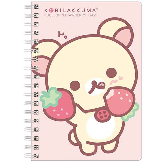 Rilakkuma - Strawberry B6 Spiral Notebook (A)