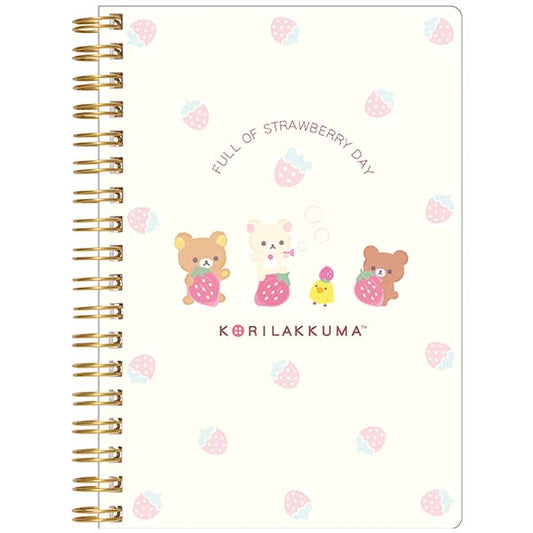Rilakkuma - Strawberry B6 Spiral Notebook (B)
